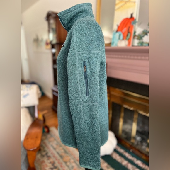 Patagonia Teal Half Zip Fleece Pullover. Women’s Medium - Picture 3 of 4